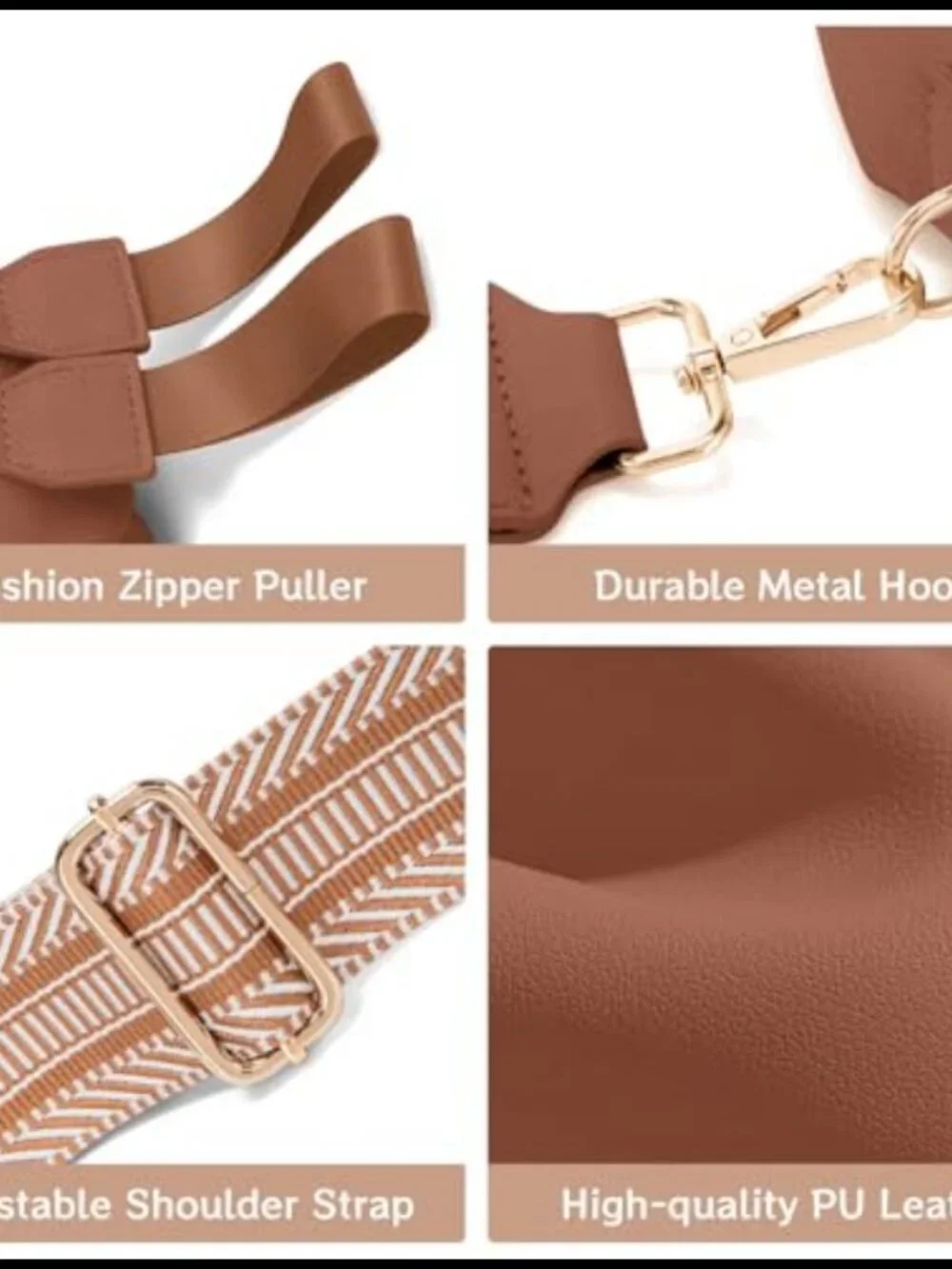PU Leather Crossbody Sling Bag Bum Bag Travel Purse Adjustable Strap